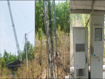 Terrorists blew up a Mytel Communication Tower in Thaton Township, Mon State