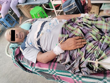 မန္တလေးတိုင်းဒေသကြီး၊ ကျောက်ပန်းတောင်းမြို့နယ်၌ အကြမ်းဖက်အဖွဲ့(စိစစ်ဆဲ)က ကျေးရွာအတွင်းသို့ လက်နက်ကြီးဖြင့် ပစ်ခတ်တိုက်ခိုက်ခဲ့မှုကြောင့် အပြစ်မဲ့ အရပ်သားပြည်သူ တစ်ဦး ထိခိုက်ဒဏ်ရာရရှိမှု မှတ်တမ်းဓာတ်ပုံ။