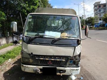 ရန်ကုန်တိုင်းဒေသကြီး၊ လှည်းကူးမြို့နယ်၌ ယာဉ်တိုက်မှုဖြစ်ပွားခဲ့သည့် မော်တော်ယာဉ်၏ မှတ်တမ်းဓာတ်ပုံ။