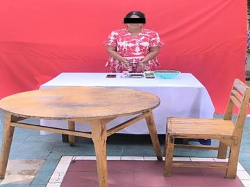 မွန်ပြည်နယ်၊ ကျိုက်ထိုမြို့နယ်၌ နှစ်လုံး/သုံးလုံးထီ လောင်းကစားပြုလုပ်သူ  အမျိုးသမီး တစ်ဦးအား ဖမ်းဆီးအရေးယူမှု မှတ်တမ်းဓာတ်ပုံ။