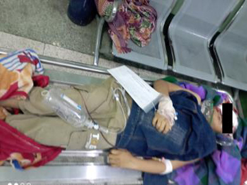 A child killed in heavy weapon attack by so-called PDF terrorists in Myaing   Township of Magway Region.