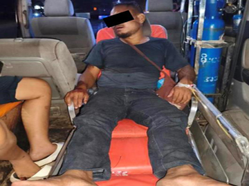 An innocent civilian injured in an improvised explosive device explosion planted by a combined group of KNU and so-called PDF terrorists in Thaton Township of Mon State.