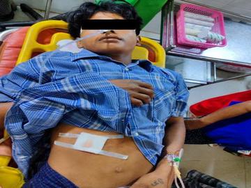 တနင်္သာရီတိုင်းဒေသကြီး၊ လောင်းလုံးမြို့နယ်၌ PDF အမည်ခံ အကြမ်းဖက်သမားများက သေနတ်ဖြင့် ပစ်ခတ်ခဲ့မှုကြောင့် အပြစ်မဲ့ အရပ်သားပြည်သူ တစ်ဦး  ထိခိုက်ဒဏ်ရာရရှိမှု မှတ်တမ်းဓာတ်ပုံ။